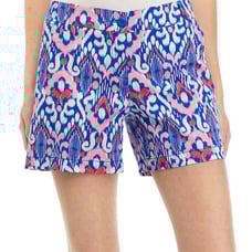 Crown And Ivy Shorts Caroline 5” Chino Blue Magenta Pink Paisley Womens Size 12
