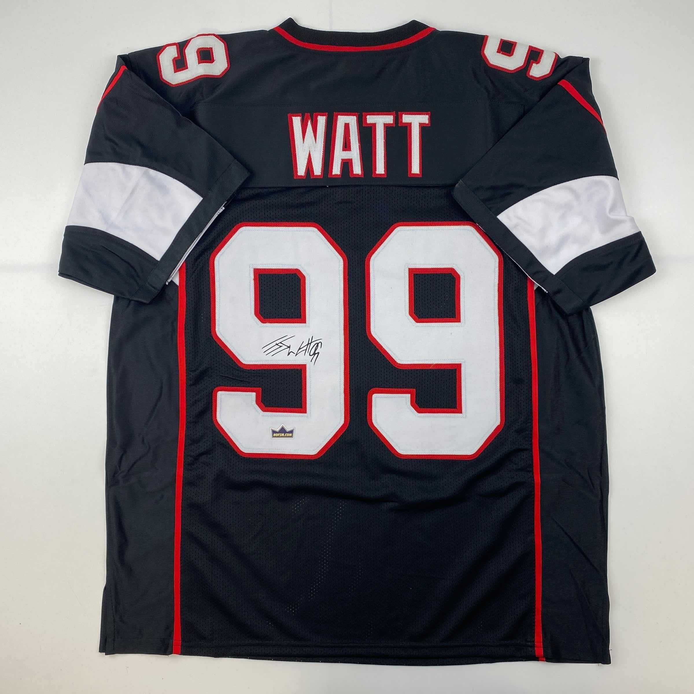 Facsimile Autographed JJ J.J. Watt Arizona Black Auto Jersey Size Men's XL