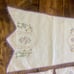 Vintage hand embroidered needlepoint retro floral napkin mat 3 piece set