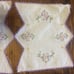 Vintage hand embroidered needlepoint retro floral napkin mat 3 piece set
