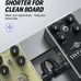 3 Inch Guitar Patch Cable Guitar Effect Pedal Cables Black 6 Pack