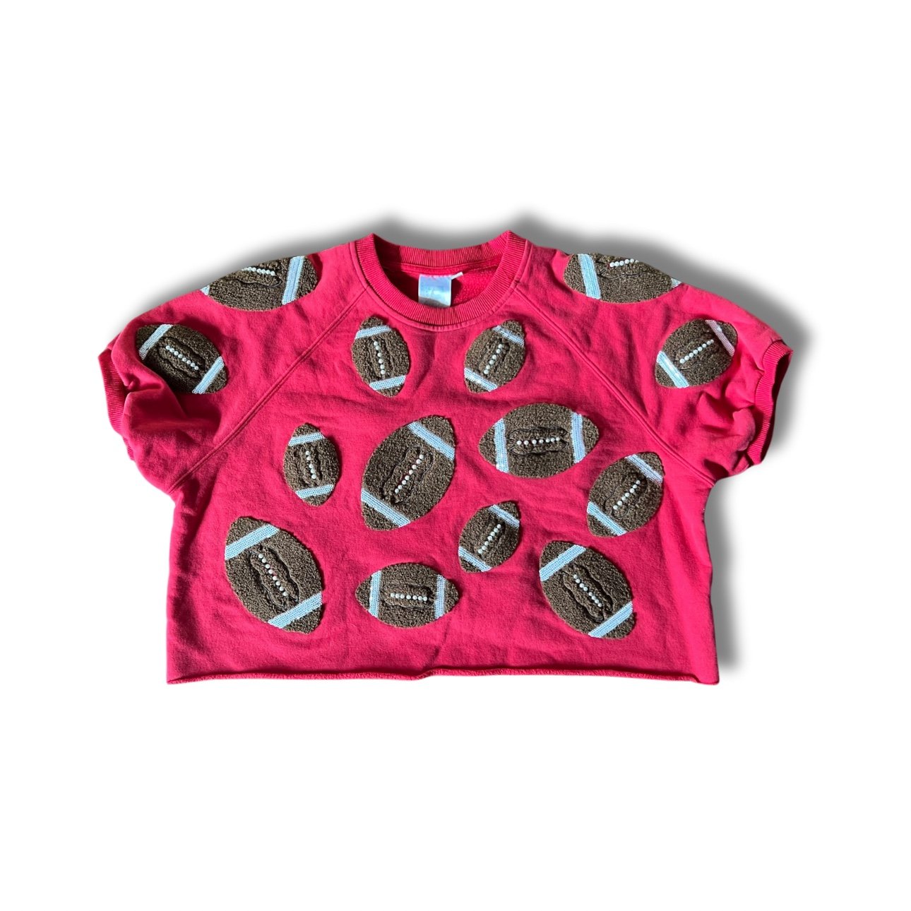 Queen of Sparkles Short Sleeve Sweatshirt Top Small