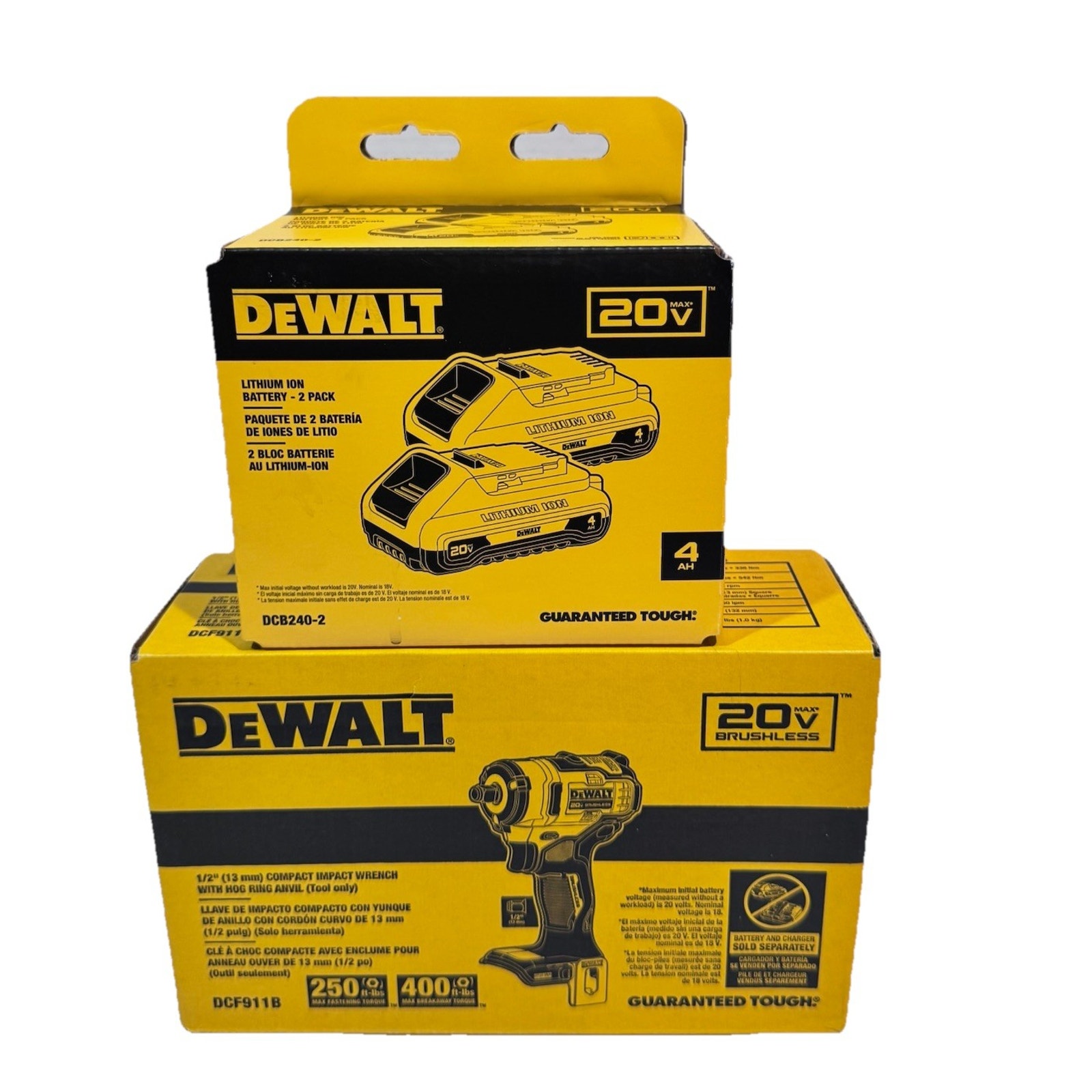 DEWALT DCH133B 20V Max XR Rotary Hammer Drill & Qty. 2-20V Max 4AH Batteries New