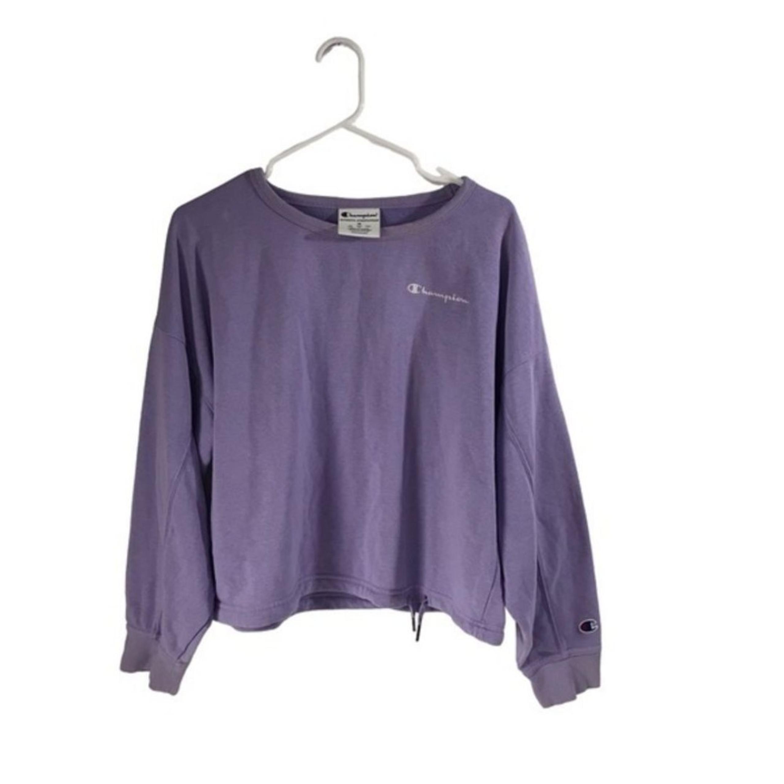 Champions athletic lilac purple cropped oversized sweatshirt pullover M