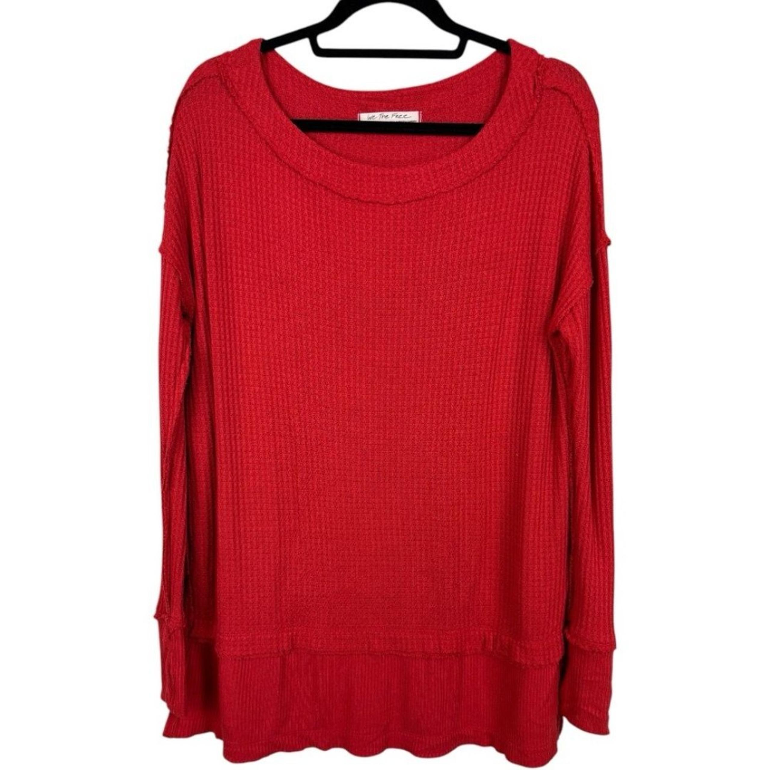 We The Free Women's Free People North Shore Waffle Thermal Knit Tunic Top XS