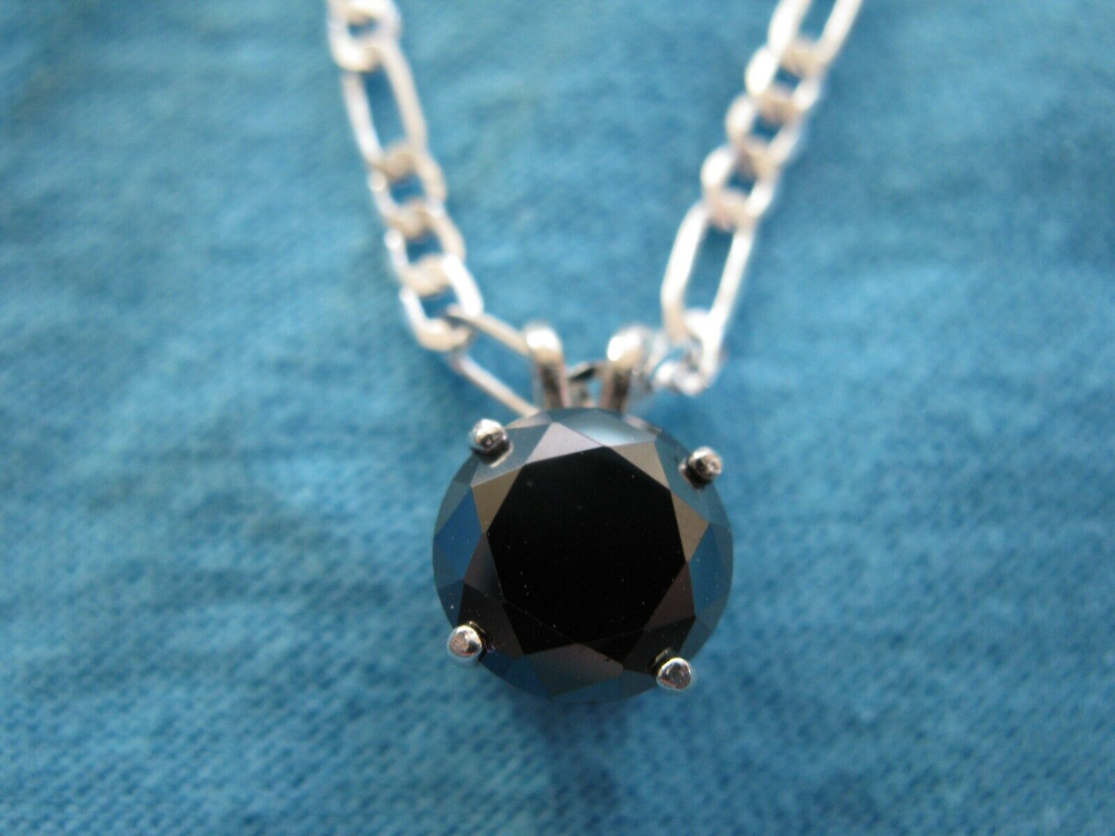 2.16ct BLACK DIAMOND NECKLACE,CERTI FICATE OF AUTHENTICITY,F REE DIAMOND TESTER