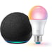 Echo Dot with WiZ 60W A19 LED Smart Color Bulb - Connects to Your Wi-Fi