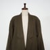 Hiroko Koshino Wool 100% Coat Jacket Dark Green 9*YC840