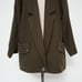 Hiroko Koshino Wool 100% Coat Jacket Dark Green 9*YC840