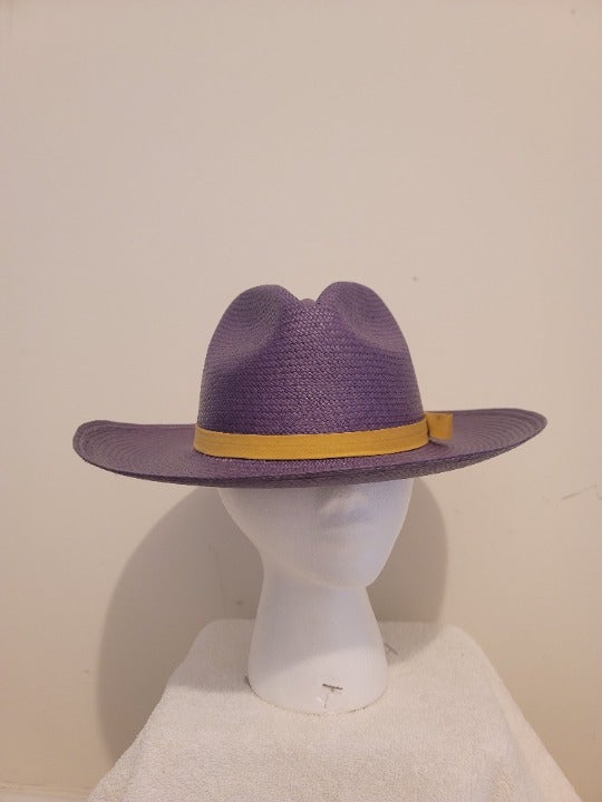 Unisex Classic Purple with gold hatband Panama Flex fit Hat