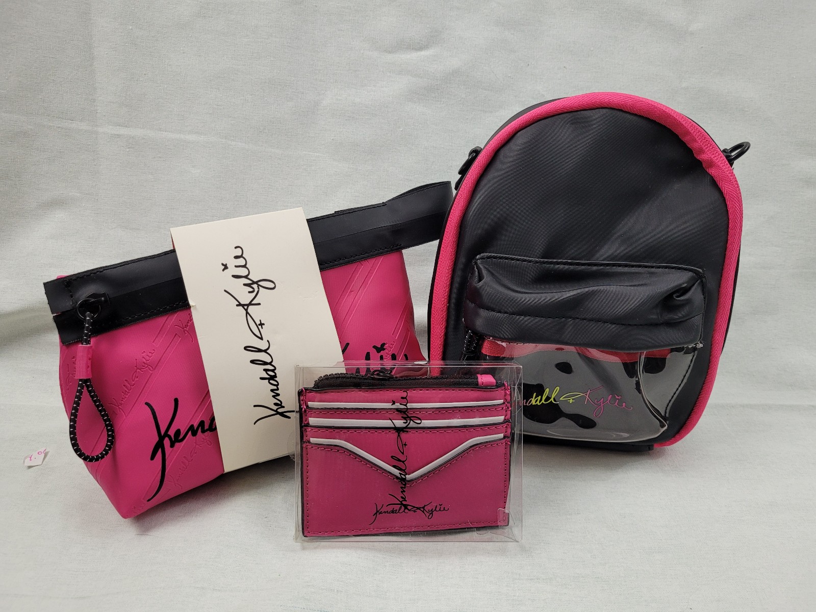 Kendall+Kylie mini backpack makeup bag and wallet Bundle.