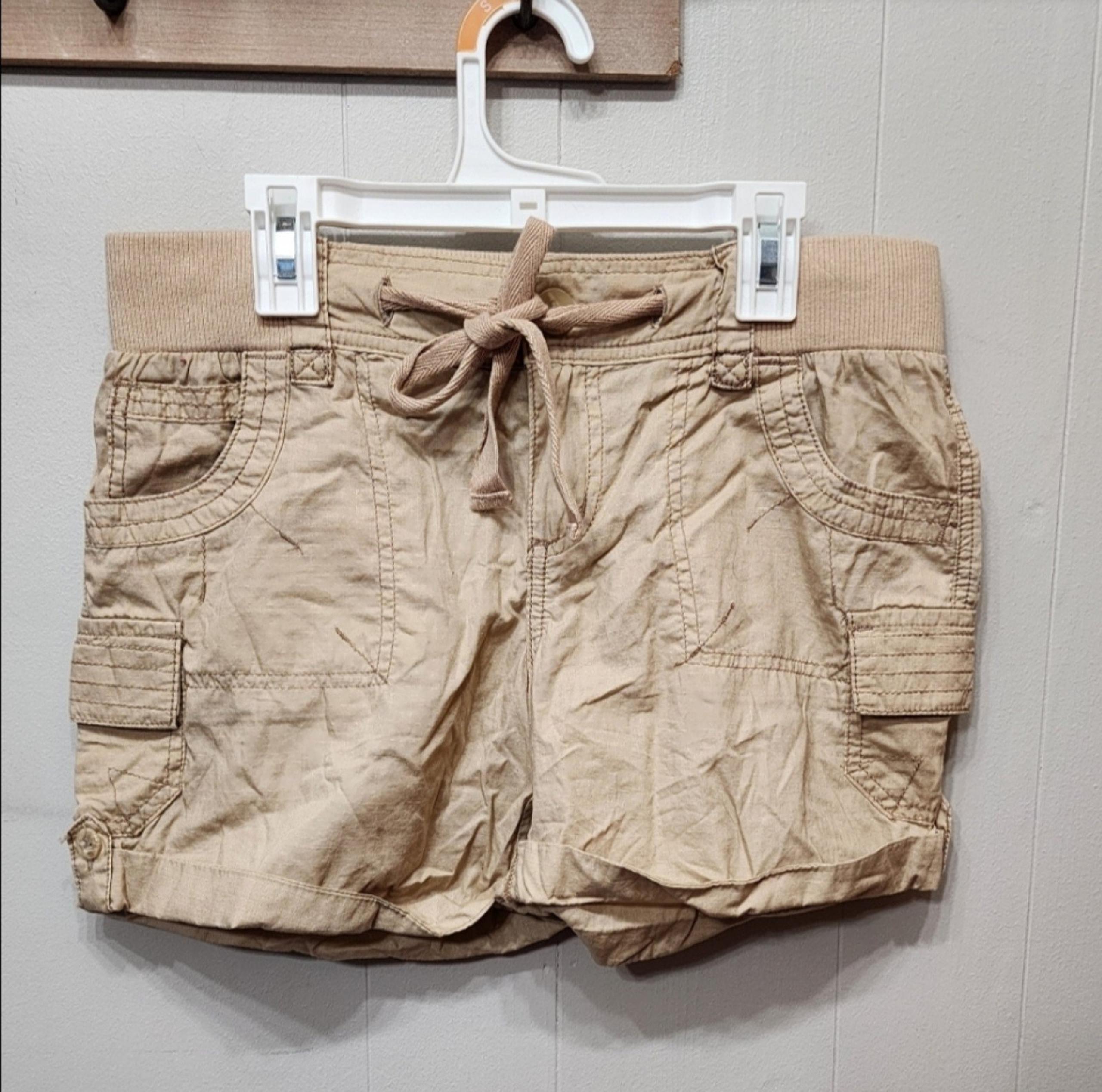 OP Shorts Size 7 Khaki Casual Shorts Pockets Lightweight C209