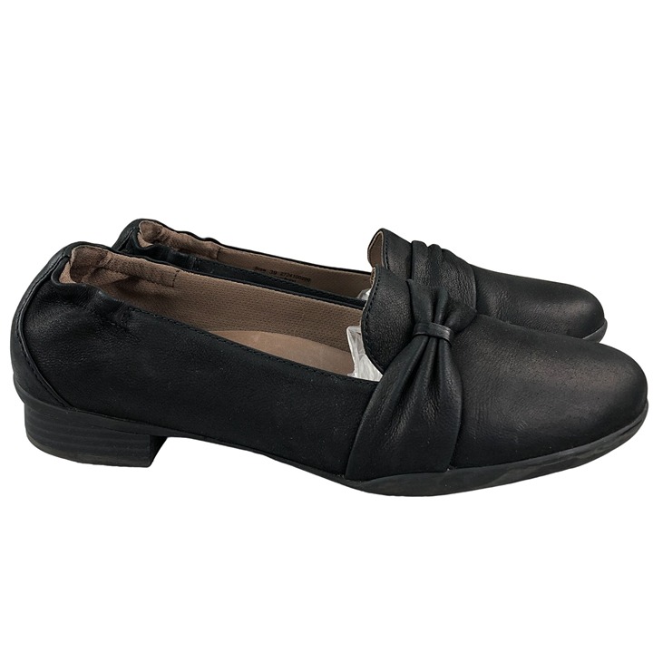 DANSKO Women's 39 (US 8.5-9) Karen Black Burnished Nubuck Leather Slip On Loafer
