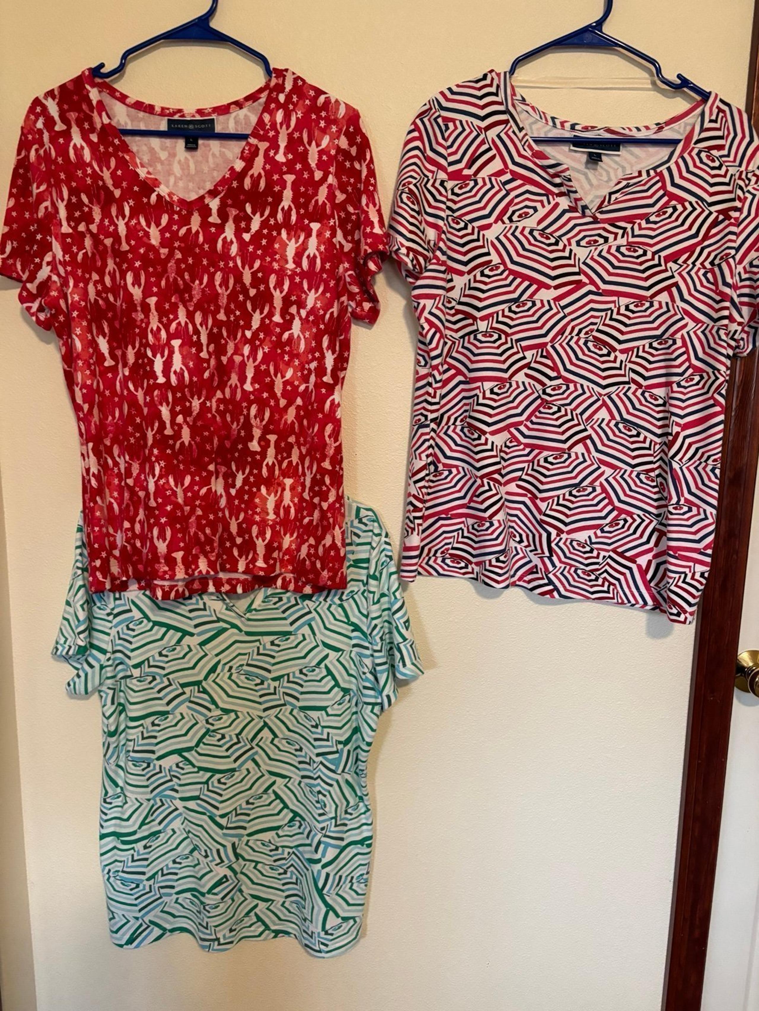Bundle of three Karen Scott size large very cute on $18.00 not tight
