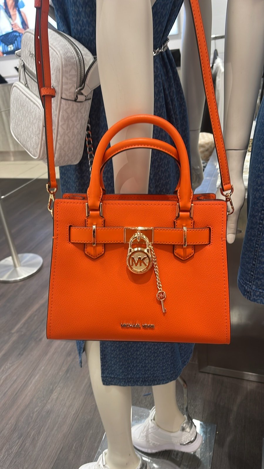 Michael Kors Hamilton Small Satchel Shoulder Crossbody Bag Poppy NWT