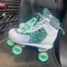 Roller Derby roller star teal cheetah skates