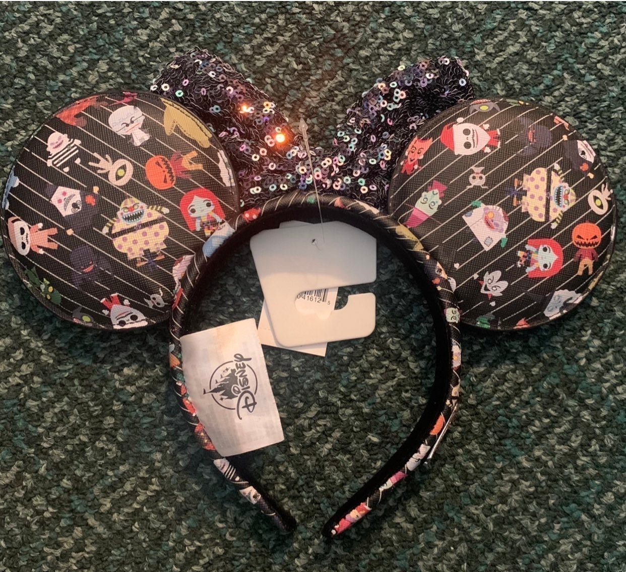 DISNEY EARS HEADBAND MINNIE MOUSE LOUNGEFLY NIGHTMARE BEFORE CHRISTMAS 2020 NBC