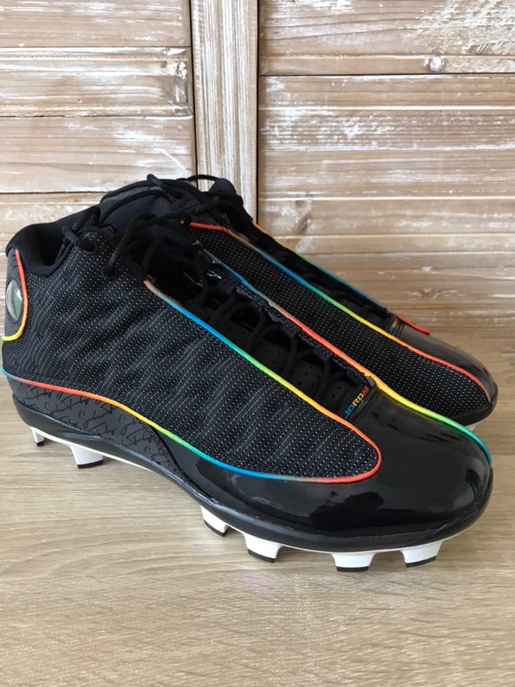 Jordan 13 X SoleFlyMiami Marlins Cleats