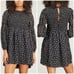 GANNI Smocked Polka Dot Mini Dress Sz 38