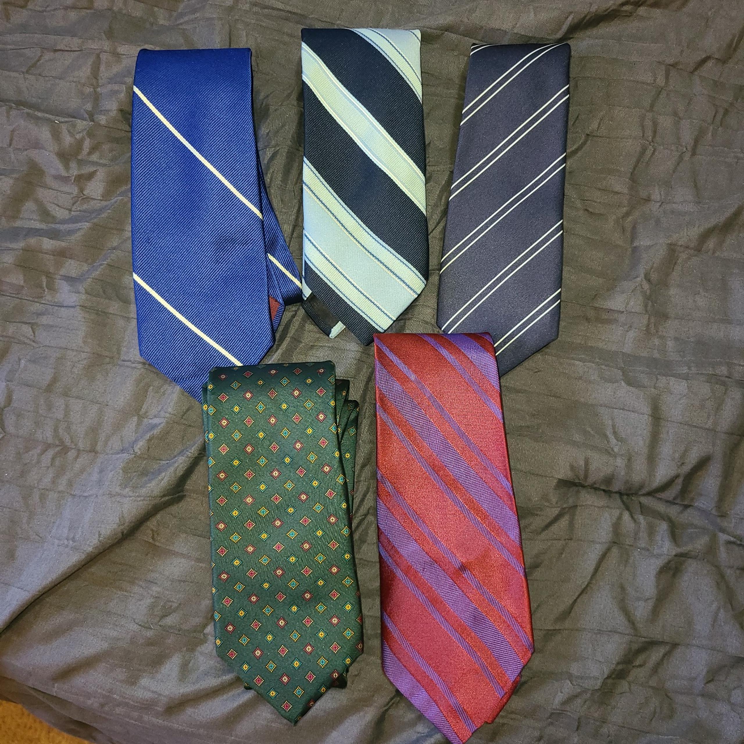 Men's Assorted Ties Set - Black, Red, Green, Blue