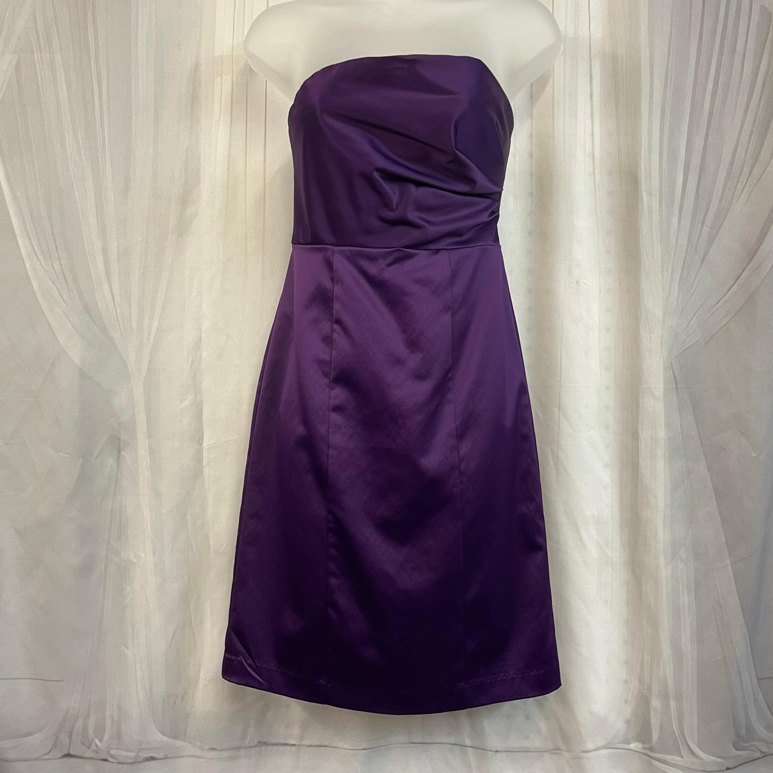 The Limited Strapless Purple Satin Dress Size 0 Vintage Y2K 00s
