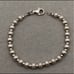 Rare Silpada B0242 Fluted Sterling Silver and Brass Bead Bracelet