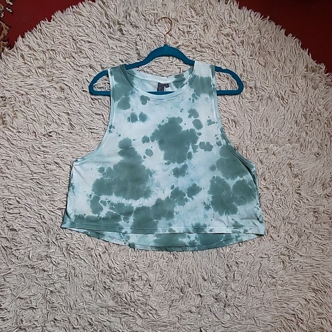 Womens Sweaty Betty Tank Top Tie Dye Swing Vest Oversized Size XS Extra Small