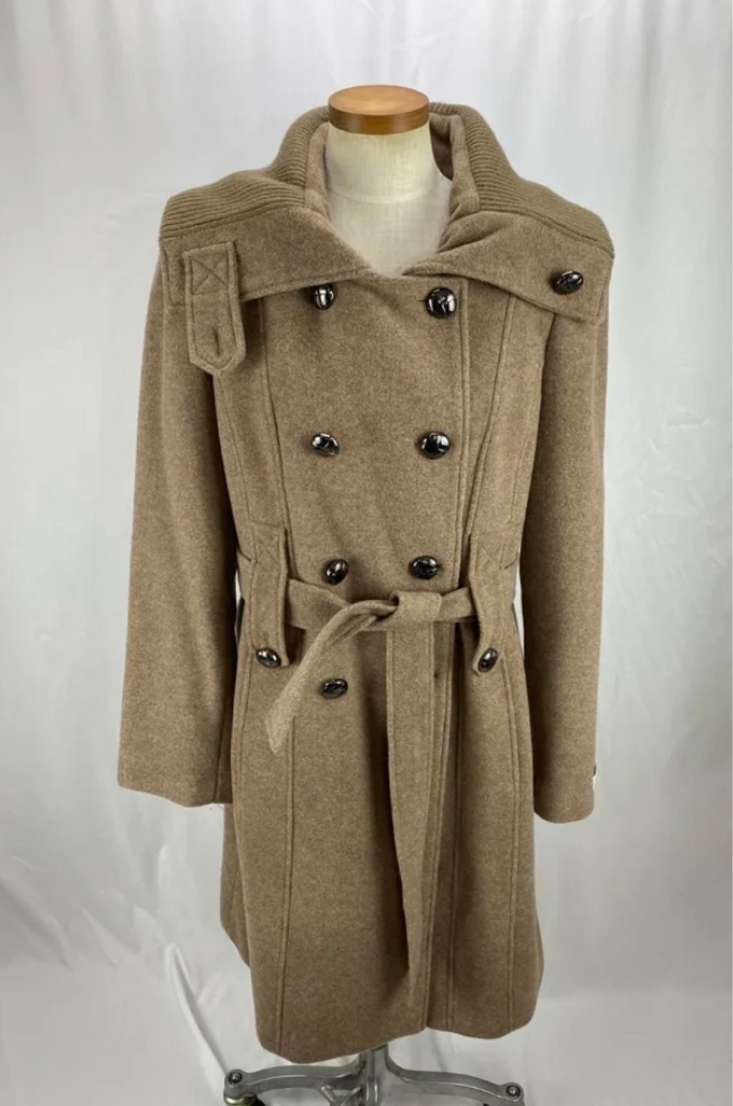 Calvin Klein Wool Double Breasted Trench Coat -Sz 8