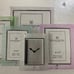 international silver company frame and clock set