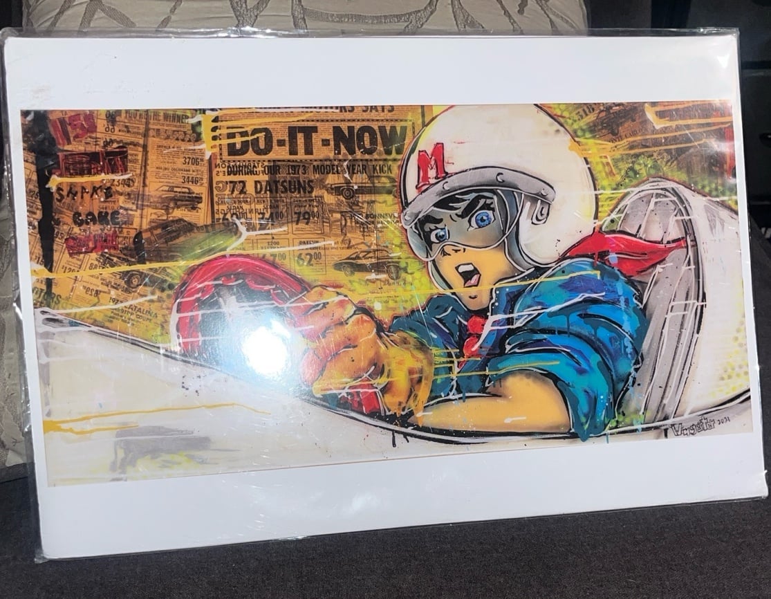 Vintage speed racer collectible wall art