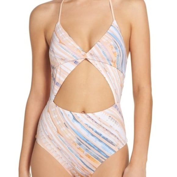 Dolce Vita Peach Cloud Cut Out Swimsuit