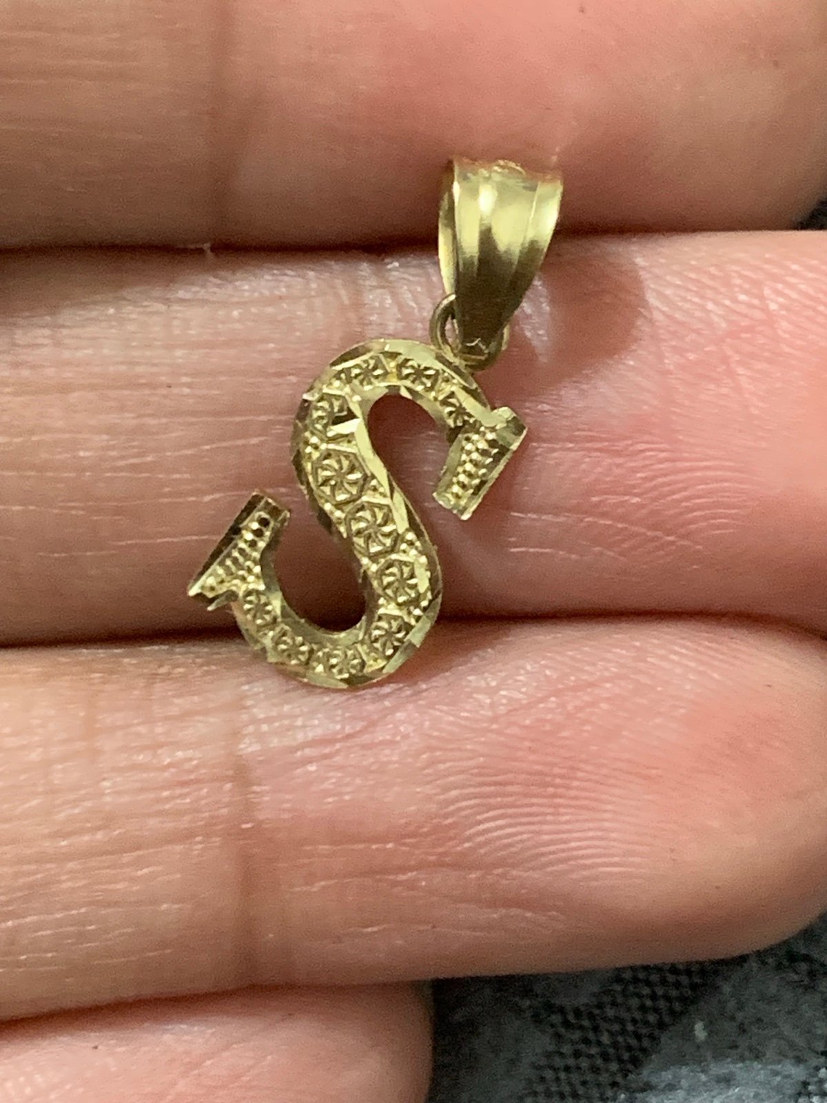 10k Gold S Pendant