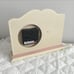 Vintage Shabby Chic Cottage Pastel Pink Rose Carousel Wood Clock