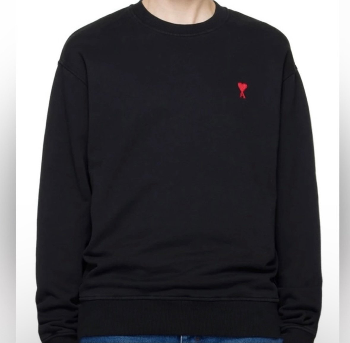 Ami black crew neck sweater