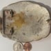 Vintage Metal Belt Buckle, Silver and Brass with Red Stones, Horse, Big Size