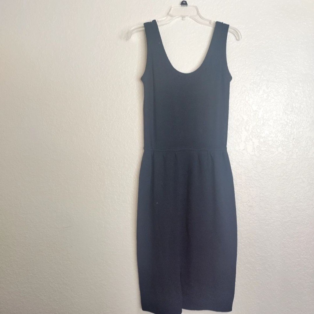 St. John evening Santana knit sleeveless elastic waist pencil dress sz 2