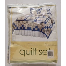 Vintage 2003 Caress Handcrafted Sun Bonnet King Sz Quilt W/ 2 Shams