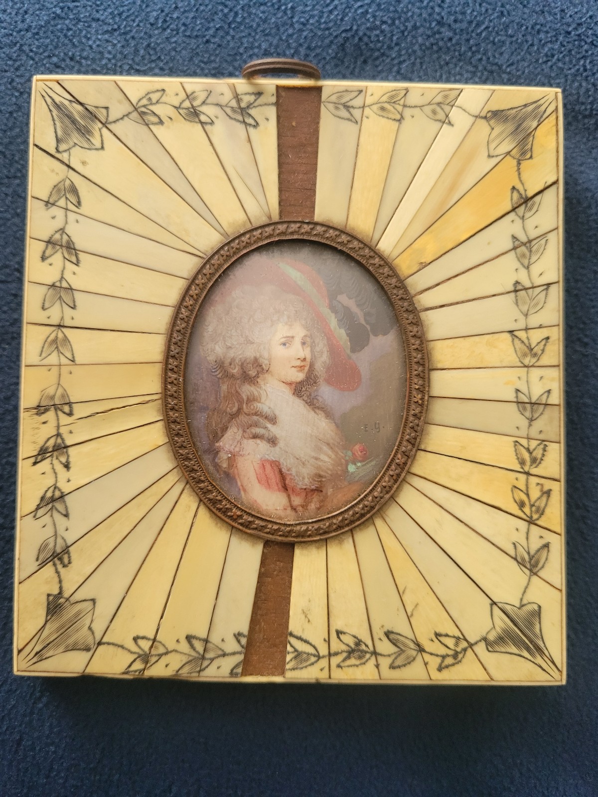 Antique Rare mini Duchess of Devonshire portrait