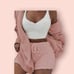 3pcs cosy knit set pajamas for women large light pink