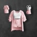 3pcs cosy knit set pajamas for women large light pink