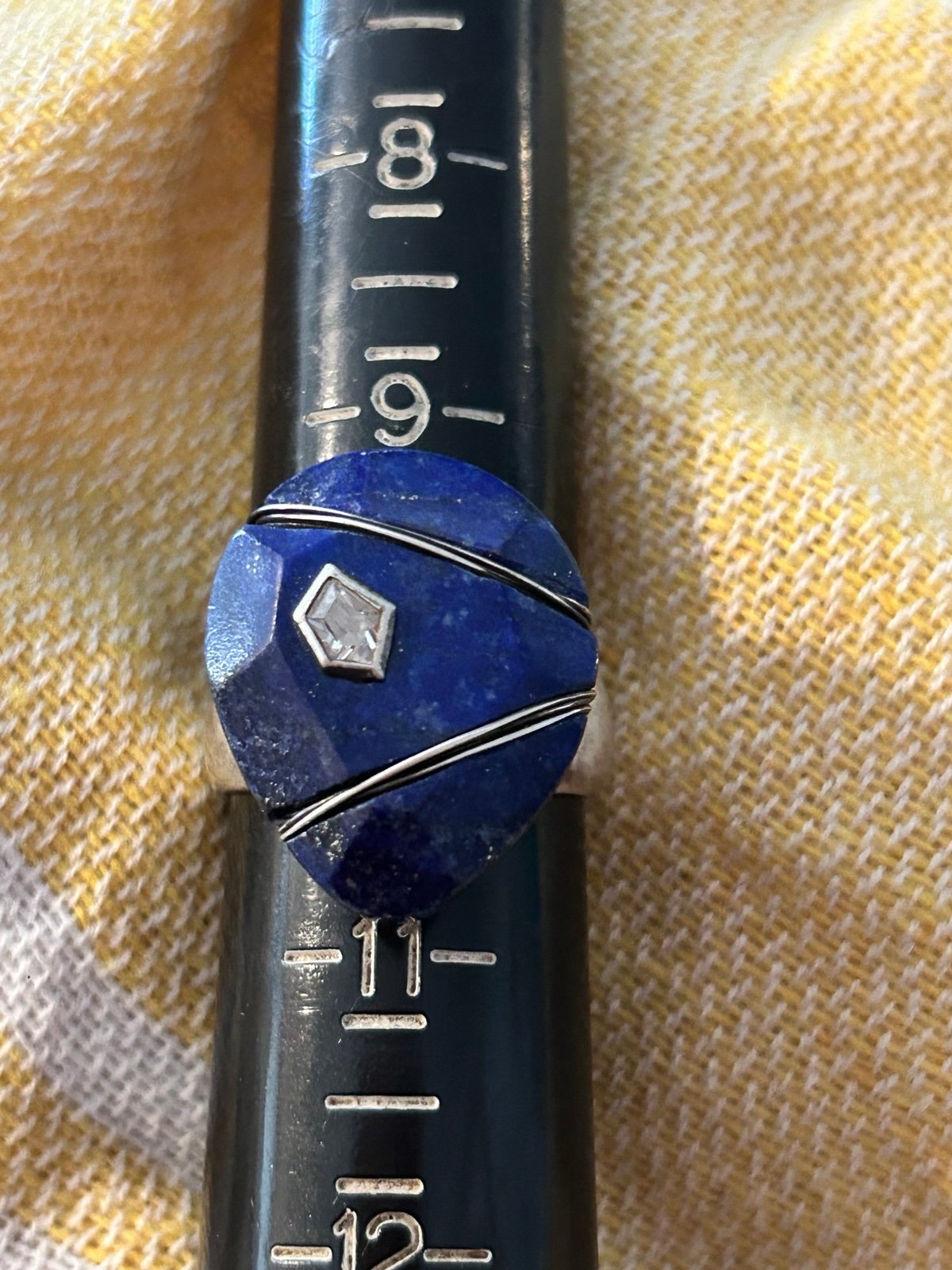 Fine Silpada R2866 Lapis & Clear CZ Modern Midnight Star Size 10 Ring #351