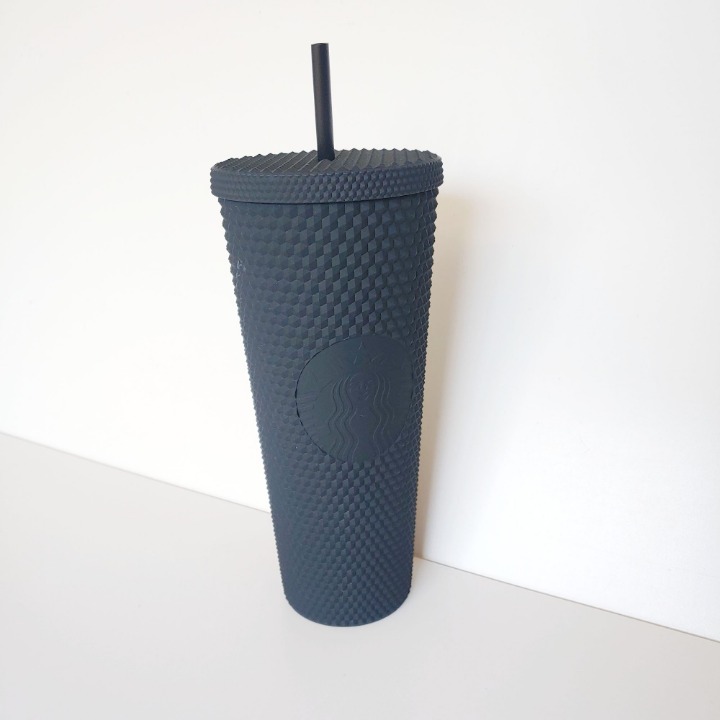 New Starbucks Studded Matte Black Tall Tumbler Spike 24 OZ