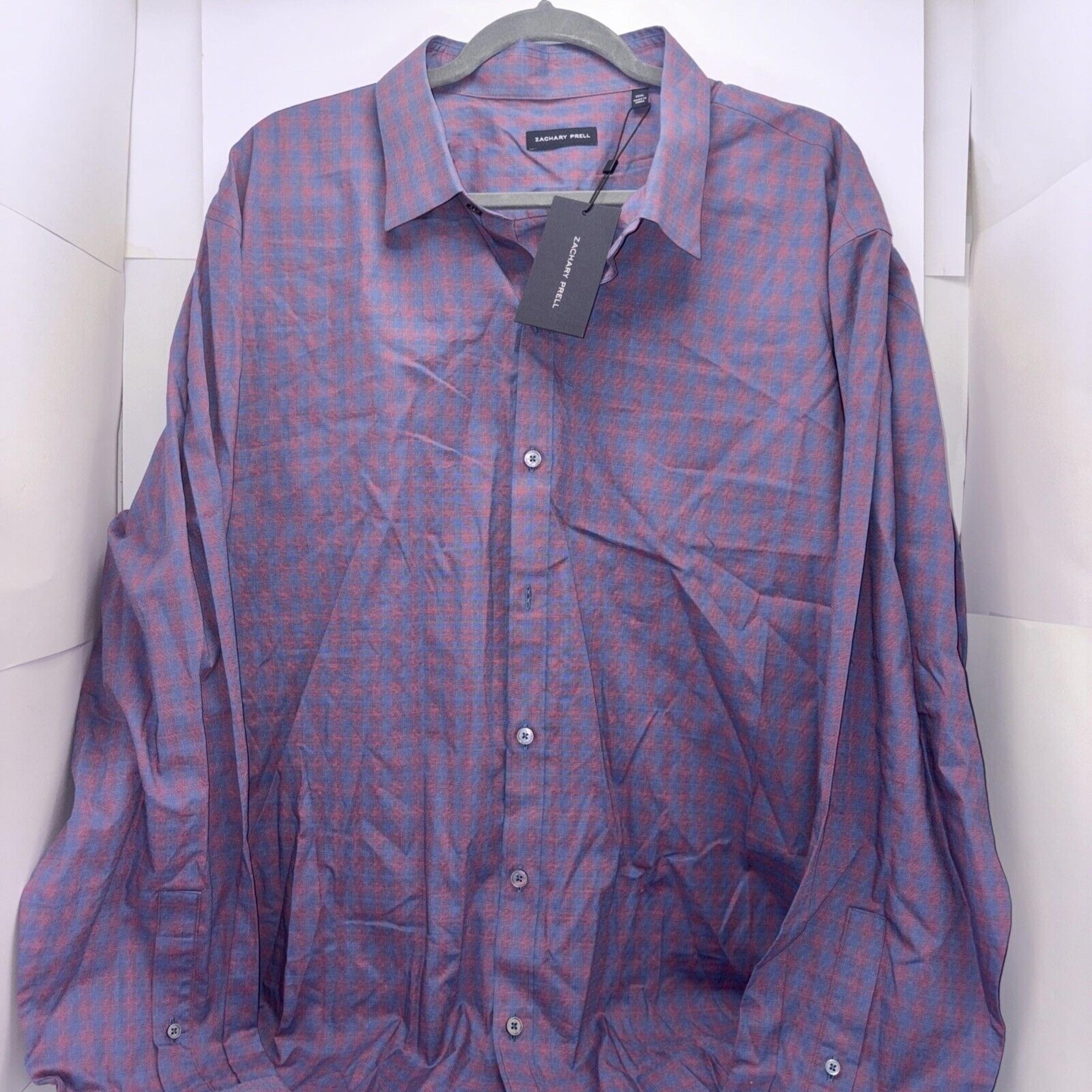 Zachary Prell Button Down Dress Shirt Men's Size XXXL Middler Purple MSRP $168