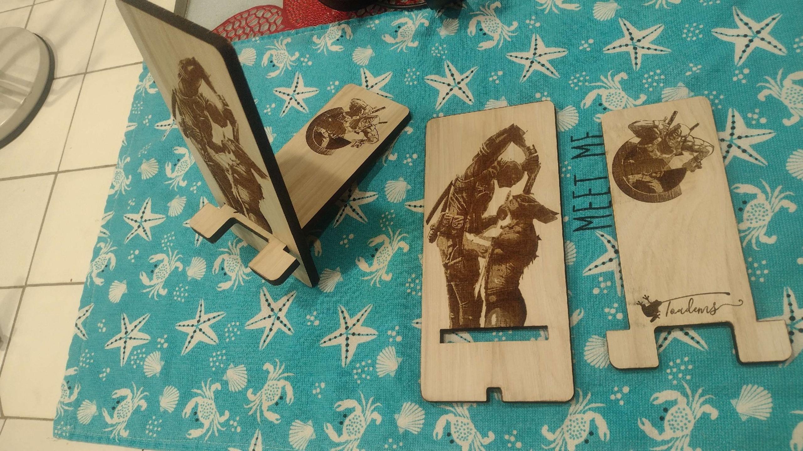 Deadpool & Wolverine Phone Holder Wooden