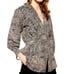 Topshop Black and Tan Zebra Plunge Neck Blouse. Size 6