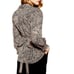 Topshop Black and Tan Zebra Plunge Neck Blouse. Size 6