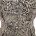 Topshop Black and Tan Zebra Plunge Neck Blouse. Size 6