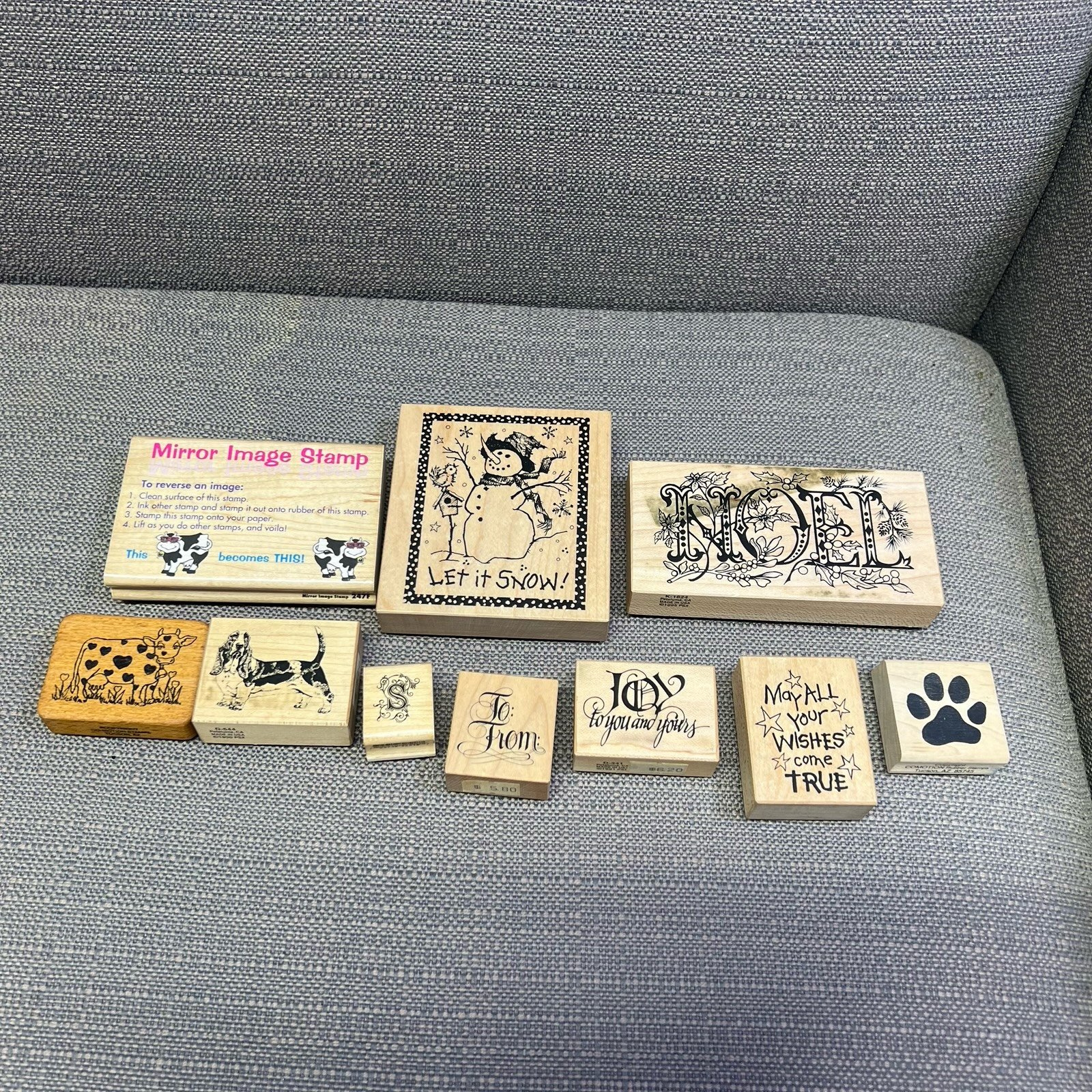 Vintage Ink Stamp Lot Of 10