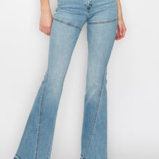 PLUS SIZE / HIGH RISE SKINNY FLARE JEANS