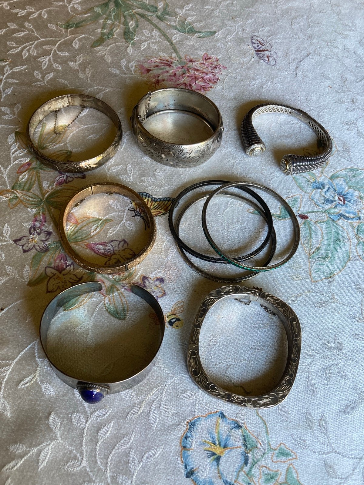 Bracelets lot 9 pcs vintage sterling T&A , Dunn Bros, 925, Thailand , Diamondbar